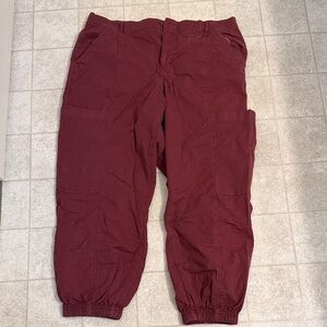 American Eagle Outfitters Burgundy Jogger Pants